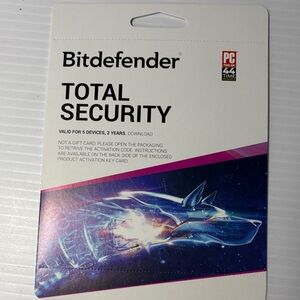 Bitdefender Total Security Software for up to 5 devices for 2 years - Brand New